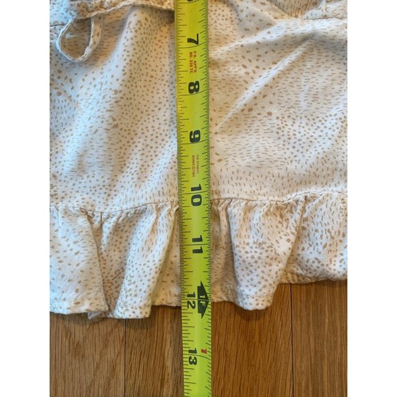 Japna Peasant Blouse Ruched Cream Top Large - Picture 8 of 8